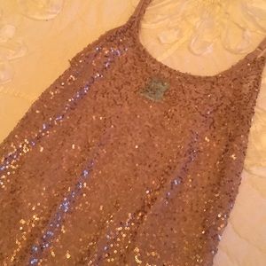 Sheer sequined party top